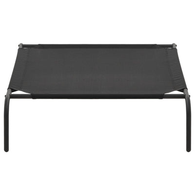 vidaXL Elevated Dog Bed Black S Textilene