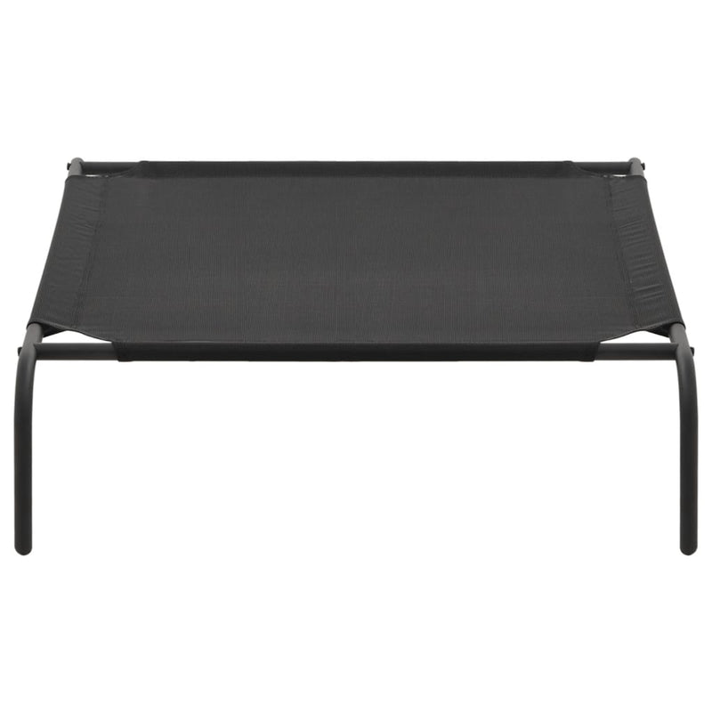 vidaXL Elevated Dog Bed Black S Textilene