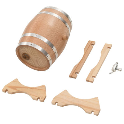 vidaXL Wine Barrel with Tap Solid Pinewood 6 L
