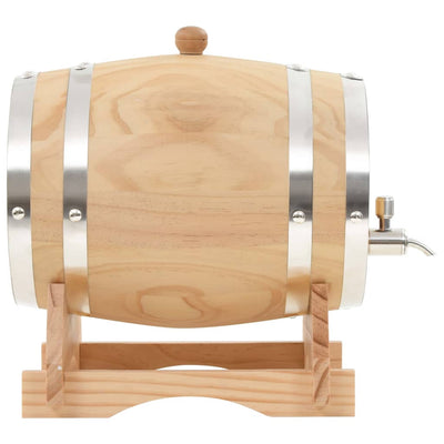 vidaXL Wine Barrel with Tap Solid Pinewood 12 L