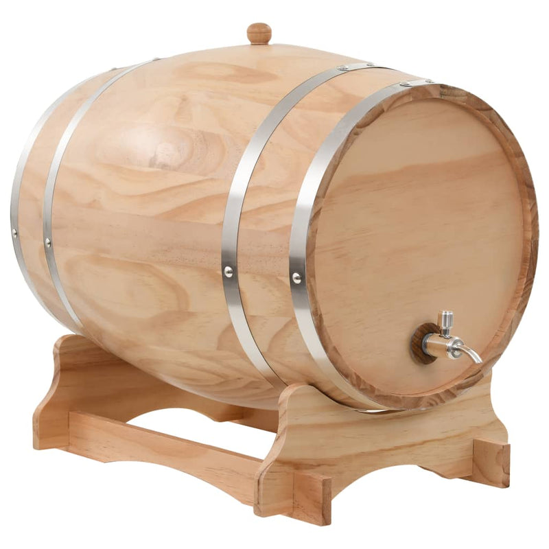 vidaXL Wine Barrel with Tap Solid Pinewood 35 L