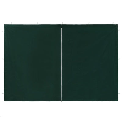 vidaXL Party Tent Doors 2 pcs with Zipper Green