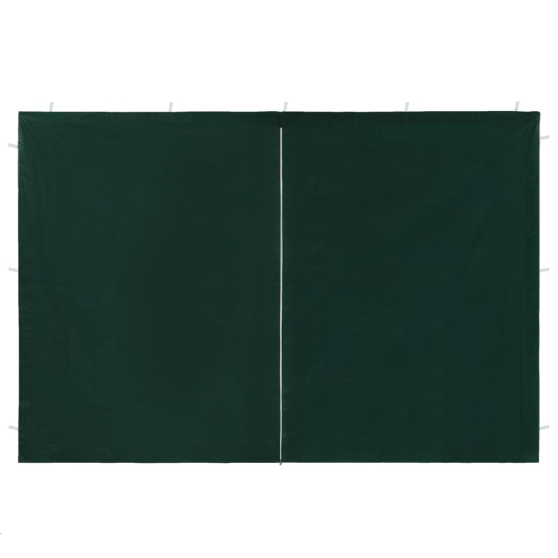 vidaXL Party Tent Doors 2 pcs with Zipper Green