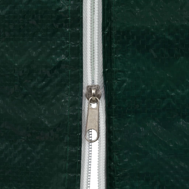 vidaXL Party Tent Doors 2 pcs with Zipper Green