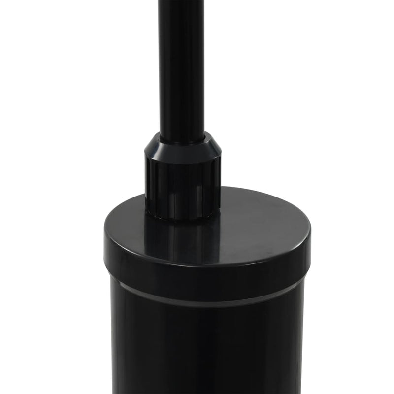 vidaXL Solar Shower Black 214 cm 9 L