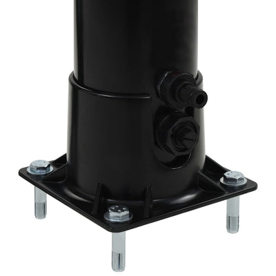 vidaXL Solar Shower Black 214 cm 9 L