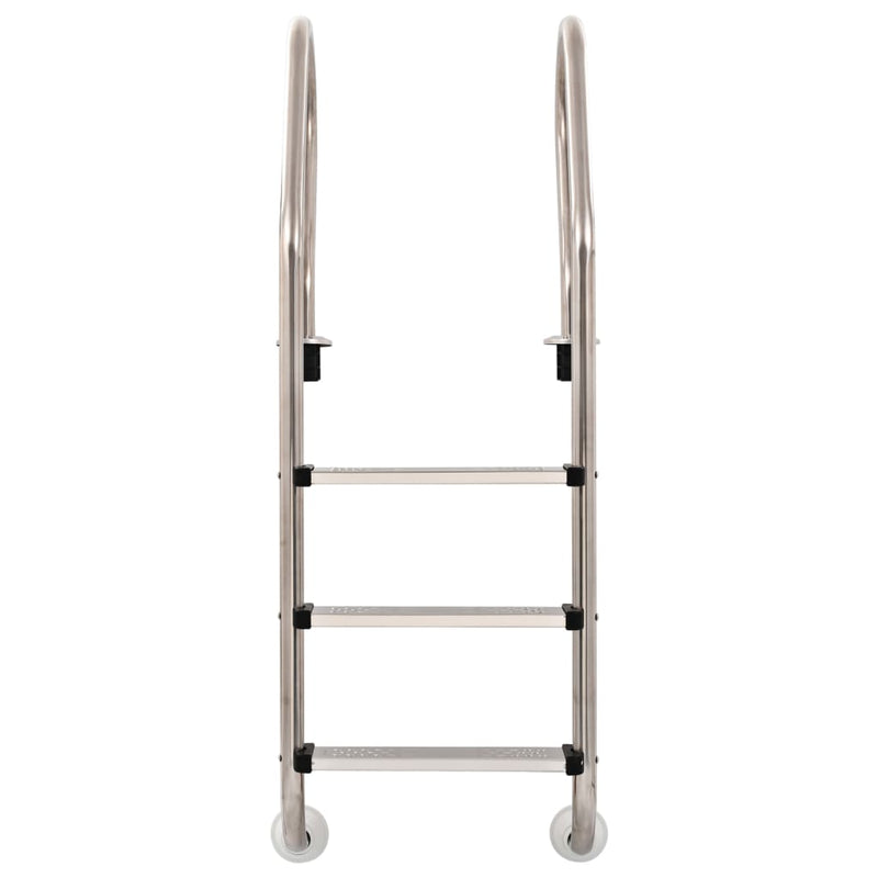 vidaXL Pool Ladder 3 Steps Stainless Steel 304 120 cm
