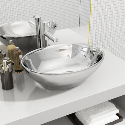 vidaXL Wash Basin 40x33x13.5 cm Ceramic Gold