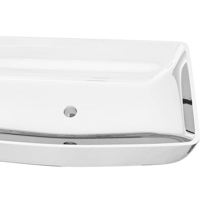 vidaXL Wash Basin 71x38x13.5 cm Ceramic Silver