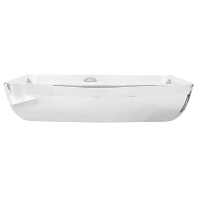 vidaXL Wash Basin 71x38x13.5 cm Ceramic Silver