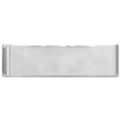 vidaXL Wash Basin with Faucet Hole 38x30x11.5 cm Ceramic Silver