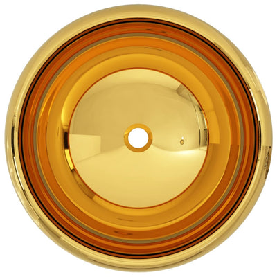vidaXL Wash Basin 40x15 cm Ceramic Gold