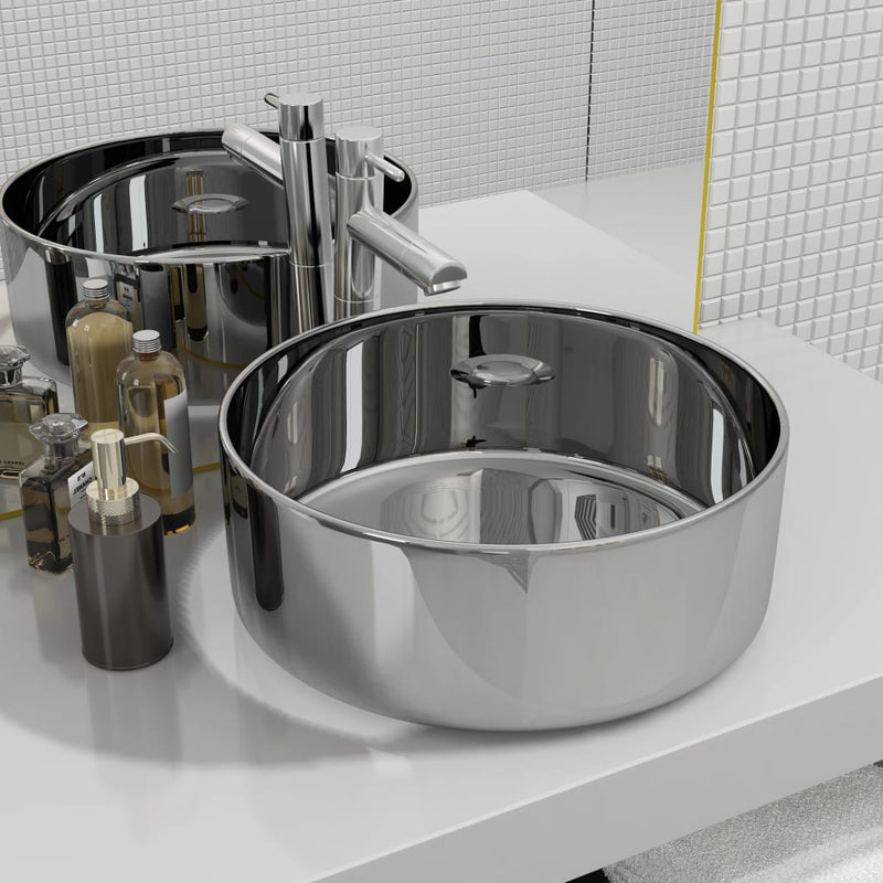 vidaXL Wash Basin 40x15 cm Ceramic Gold