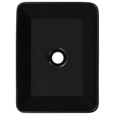 vidaXL Wash Basin 40x30x13 cm Ceramic Black