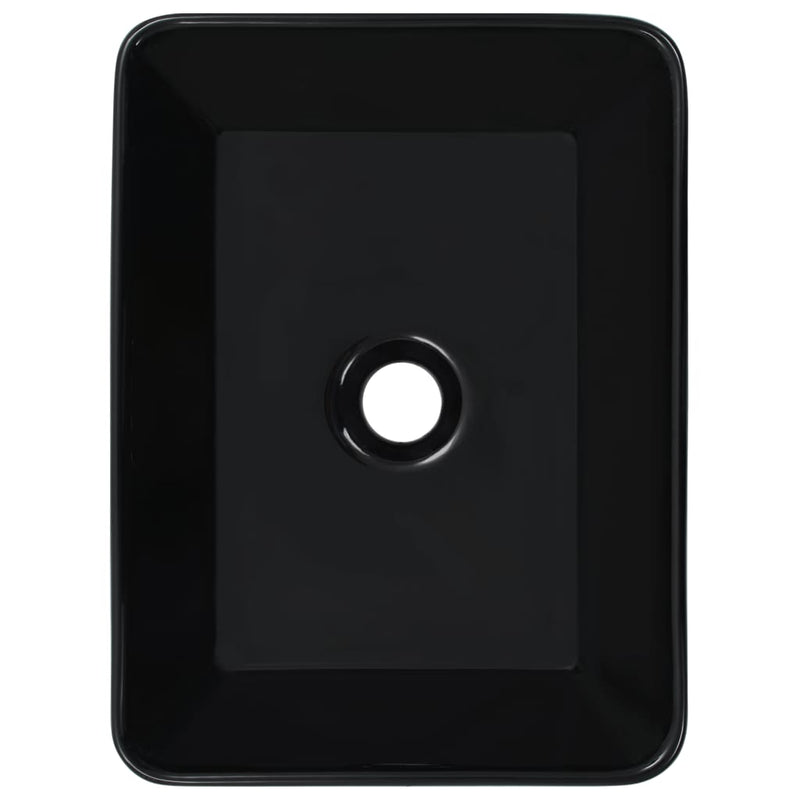 vidaXL Wash Basin 40x30x13 cm Ceramic Black