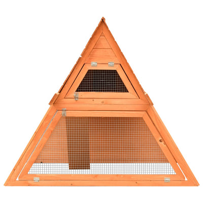 vidaXL Rabbit Hutch Solid Pine & Fir Wood 152x128x108 cm