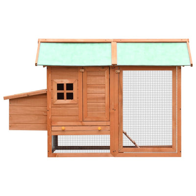 vidaXL Chicken Cage Solid Pine & Fir Wood 170x81x110 cm