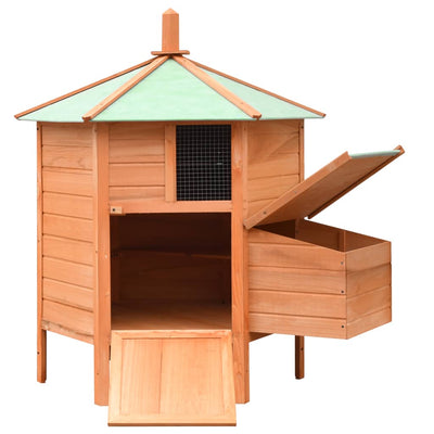 vidaXL Chicken Cage Solid Pine & Fir Wood 126x117x125 cm