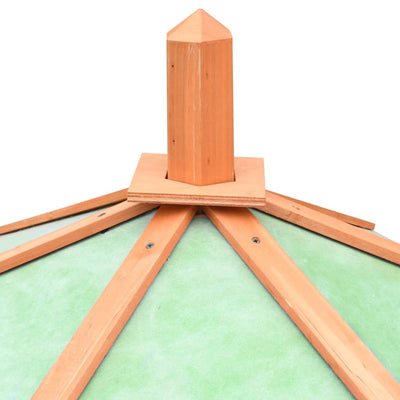 vidaXL Chicken Cage Solid Pine & Fir Wood 126x117x125 cm