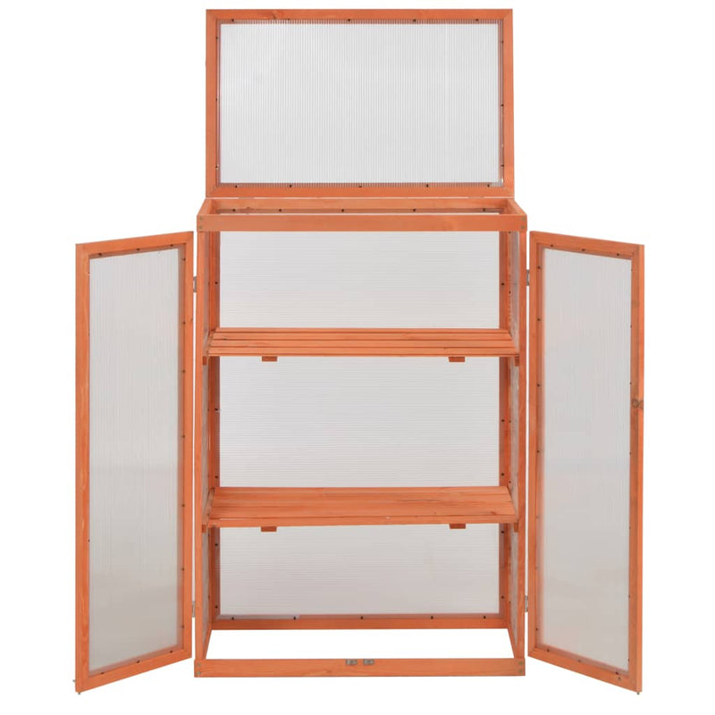 vidaXL Greenhouse Wood 75x47x109 cm