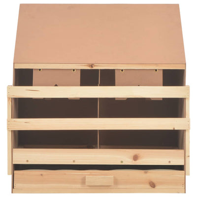 vidaXL Chicken Laying Nest 2 Compartments 63x40x65 cm Solid Pine Wood