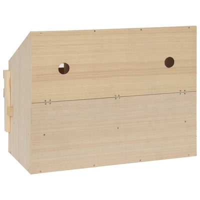 vidaXL Chicken Laying Nest 3 Compartments 72x33x54 cm Solid Pine Wood