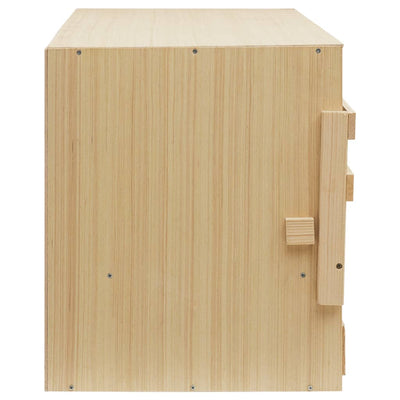 vidaXL Chicken Laying Nest 3 Compartments 72x33x38 cm Solid Pine Wood