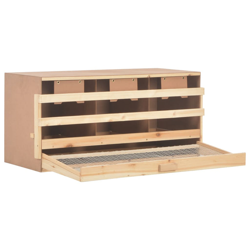 vidaXL Chicken Laying Nest 3 Compartments 96x40x45 cm Solid Pine Wood