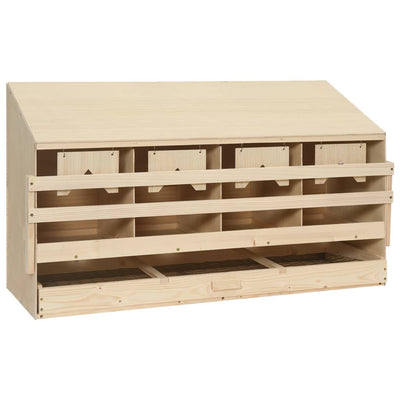 vidaXL Chicken Laying Nest 4 Compartments 106x40x59 cm Solid Pine Wood