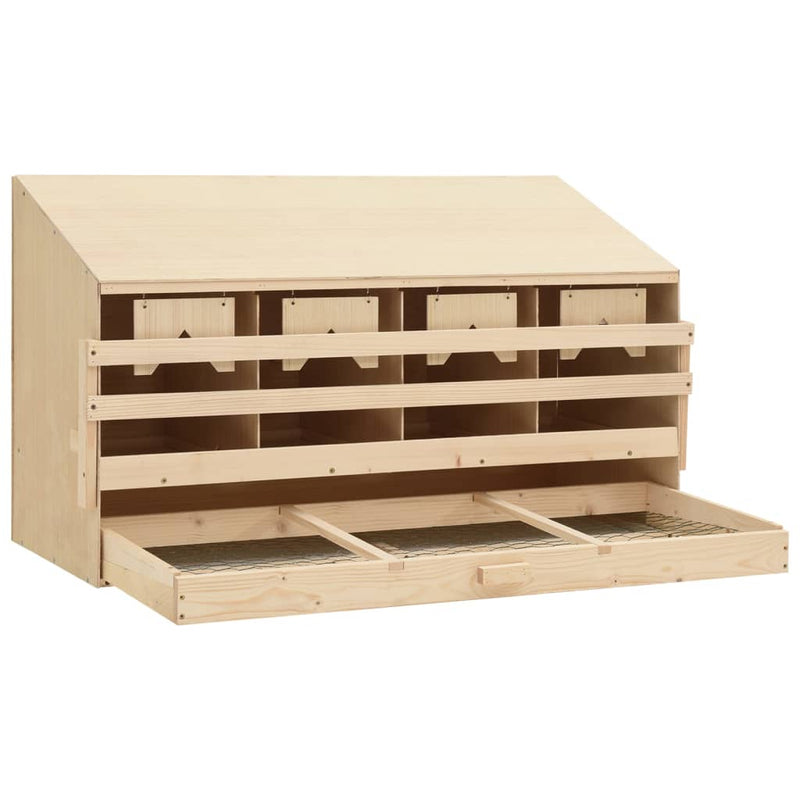 vidaXL Chicken Laying Nest 4 Compartments 106x40x59 cm Solid Pine Wood