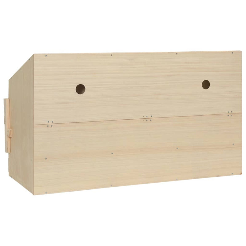 vidaXL Chicken Laying Nest 4 Compartments 106x40x59 cm Solid Pine Wood