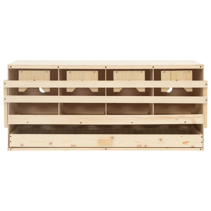 vidaXL Chicken Laying Nest 4 Compartments 106x40x45 cm Solid Pine Wood