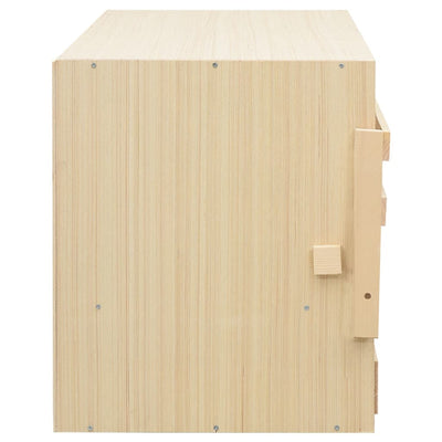 vidaXL Chicken Laying Nest 4 Compartments 106x40x45 cm Solid Pine Wood