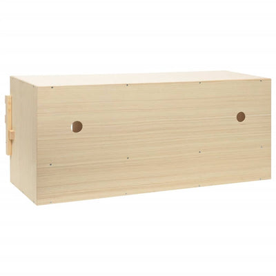vidaXL Chicken Laying Nest 4 Compartments 106x40x45 cm Solid Pine Wood