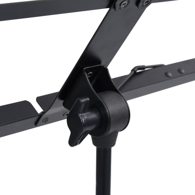 vidaXL Music Book Stand Black Steel
