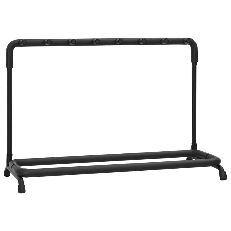 vidaXL Guitar Stand 7 Sections Black Steel