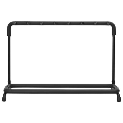 vidaXL Guitar Stand 7 Sections Black Steel