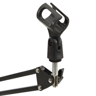 vidaXL Table Mounted Microphone Stand Black Steel