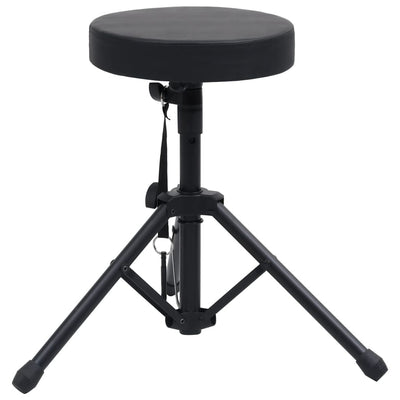 vidaXL Adjustable Drum Stool Black Round