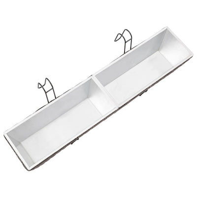 vidaXL Balcony Raised Beds 2 pcs 80 cm Grey Poly Rattan