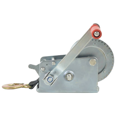 vidaXL Hand Winch with Strap 1130 kg