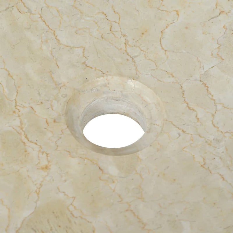 vidaXL Sink 50x35x12 cm Marble Cream