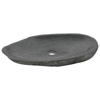 vidaXL Wash Basin River Stone Oval 60-70 cm