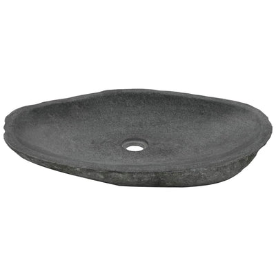 vidaXL Wash Basin River Stone Oval 60-70 cm