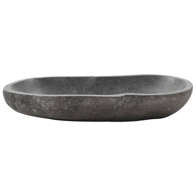 vidaXL Wash Basin River Stone Oval 60-70 cm