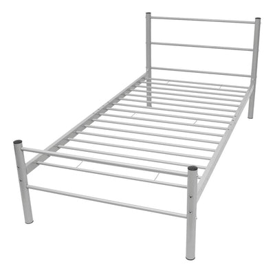 vidaXL Bed Frame without Mattress Black Metal King Single Size