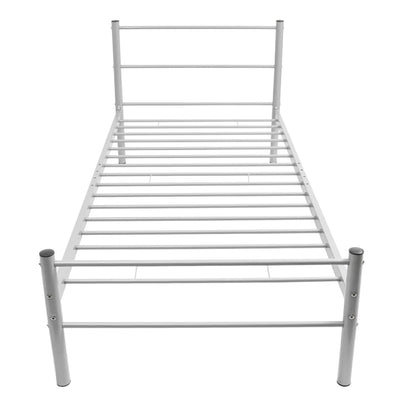 vidaXL Bed Frame without Mattress Black Metal King Single Size