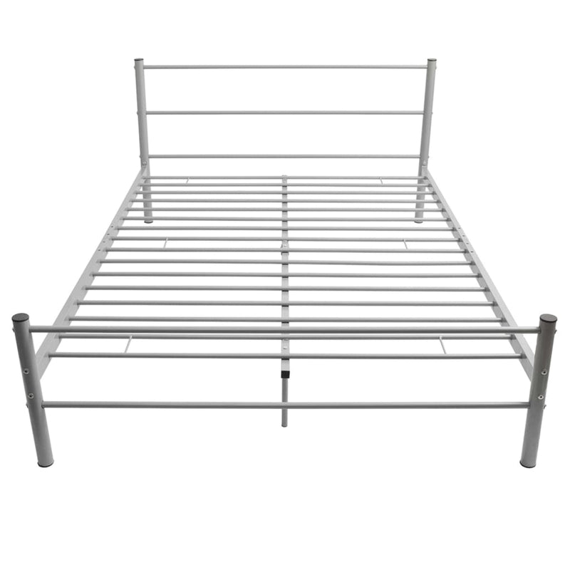 vidaXL Bed Frame without Mattress Grey Metal Double Size