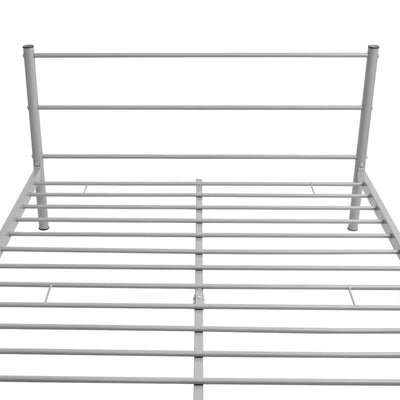 vidaXL Bed Frame without Mattress Grey Metal Double Size