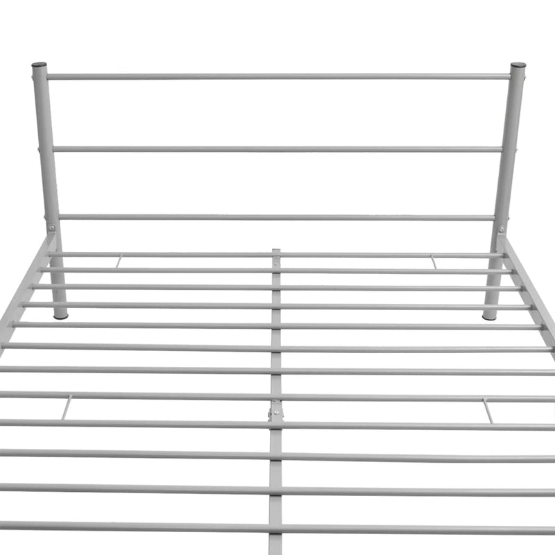 vidaXL Bed Frame without Mattress Grey Metal Double Size